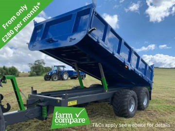 K-Quip 12T Dropside Tipping Trailer