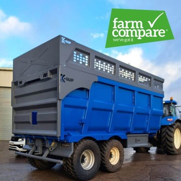 K-Quip 20ft Grain Trailer with Silage Side Extensions