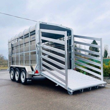 M-Tec 12x6ft Tri Axle Livestock Trailer