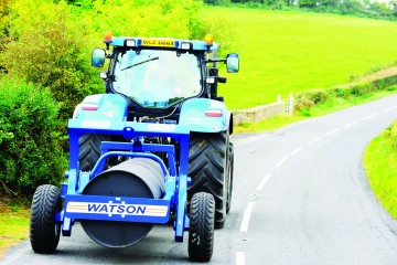 Walter Watson 12ft  x 30" x 12.5mm Water Ballast Land Roller c/w End Tow Hydraulic Wheel Kit