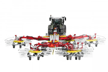 PÖTTINGER TOP 1252C Four Rotor Rake with Centre Swath Placement